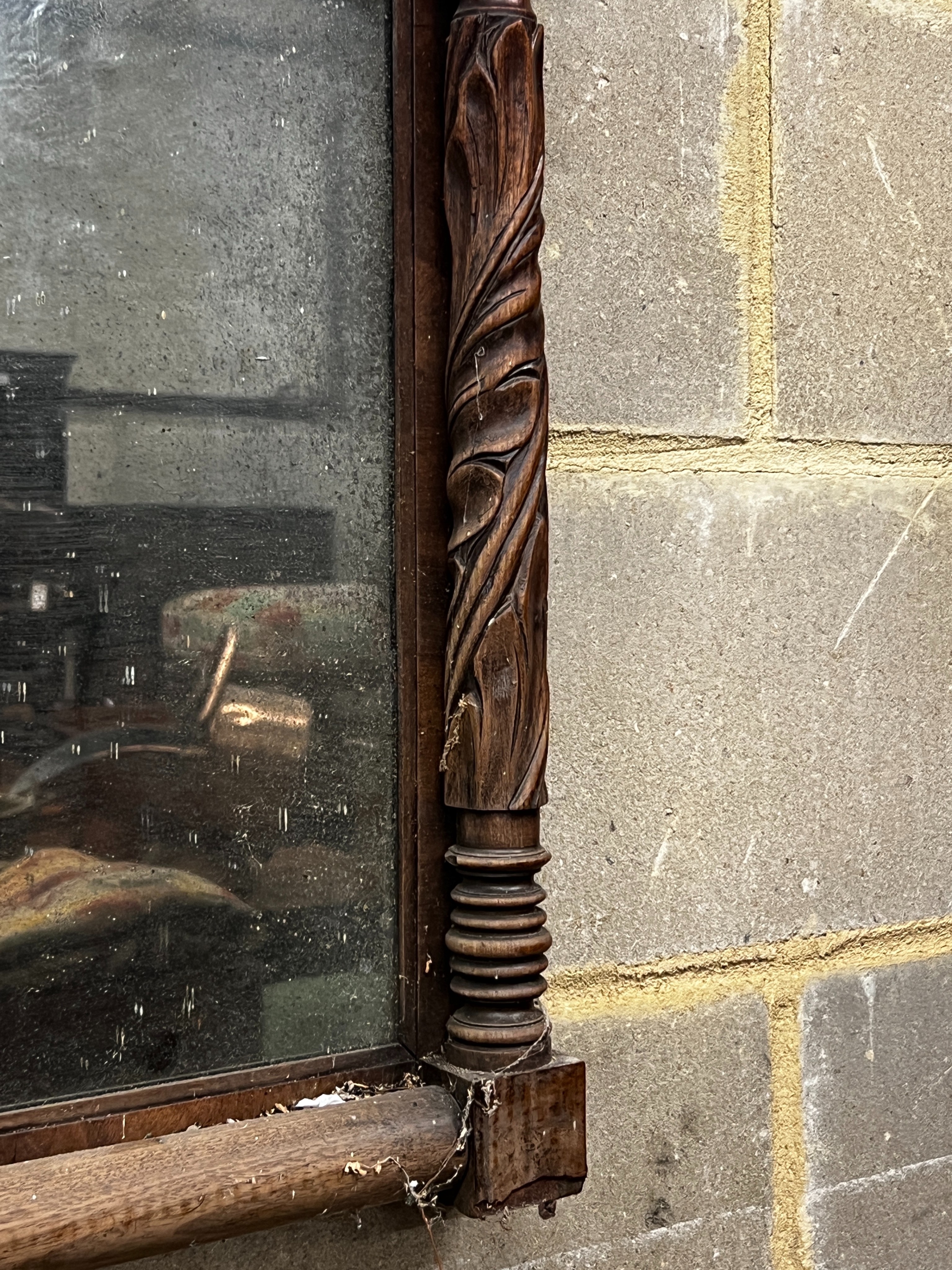 A Regency mahogany wall mirror, width 57cm, height 70cm